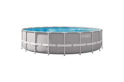 Басейн Intex 26756NP Prism Ultra Frame, С филтрираща помпа, стълба и подложка, 6.1 м x 1.32 м