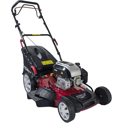 Бензинова косачка за трева, самоходна, Steinhaus PRO-GLM510, 171cc, 4.1HP, ширина на косене 51 cm, 7 нива на косене, височина на косене 25-75 mm, 60 L колекторна торба, косене/събиране/мулчиране
