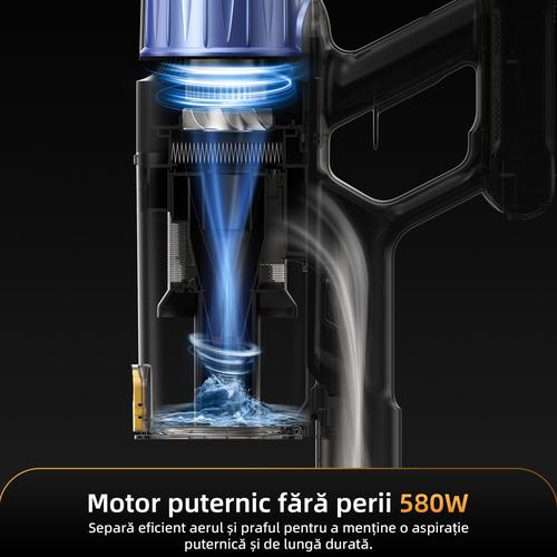 Безжична вертикална прахосмукачка Proscenic, P15, 580W, 60 kPa, контейнер за прах 1.5L, 70 мин, зелени LED светлини Безжична вертикална прахосмукачка Proscenic, P15, 580W, 60 kPa, контейнер за прах 1.5L, 70 мин, зелени LED светлини