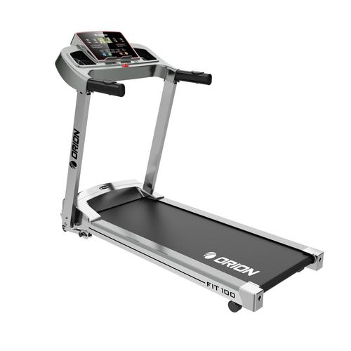 Бягаща пътека Orion Fit 100, 2 HP мотор, Bluetooth Fitshow, Предварително зададени програми, Максимално тегло на потребителя 100 кг, Ръчен наклон, сгъваем, Сензори за пулс, 0.8-12km/h