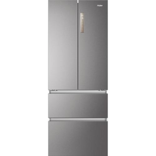 Двукрилен хладилник Side by side Haier HB17FPAAA, French Door, 446 л, Total No Frost, Инверторен мотор, My Zone, LED дисплей, Super Cooling, Super Freezing, Клас E, H 190 см, Inox