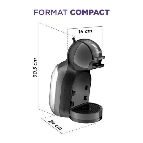 Еспресо машина с капсули KRUPS NESCAFE® Dolce Gusto® Mini Me KP123810, Налягане 15 бара, 1500W, Капацитет на резервоара 0.8 л, Функция Eco, Сив