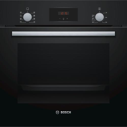 Фурна за вграждане Bosch HBF153EB0, Електрически, 66 л, EcoClean Direct Самопочистваща се скара, Телескопична опора, 3D конвекция, Клас A, Черен/Сребрист