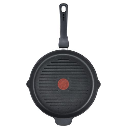 Грил тиган Tefal XL Force, 26 см, титаниево незалепващо покритие, лят ръб, термоиндикатор Thermo Signal, черен