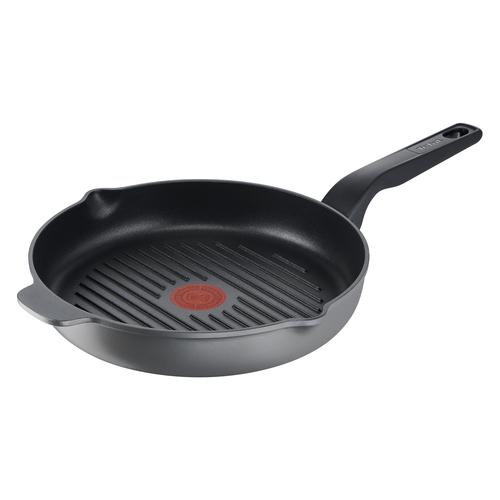 Грил тиган Tefal XL Force, 26 см, титаниево незалепващо покритие, лят ръб, термоиндикатор Thermo Signal, черен