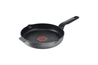 Грил тиган Tefal XL Force, 26 см, титаниево незалепващо покритие, лят ръб, термоиндикатор Thermo Signal, черен