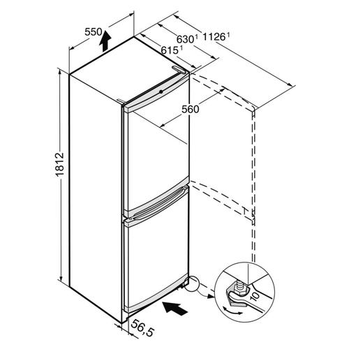 Хладилник с фризер Liebherr KGle 1855-3.6, SmartFrost, Обем 296 л, 181.2 см, Клас E, Сребрист