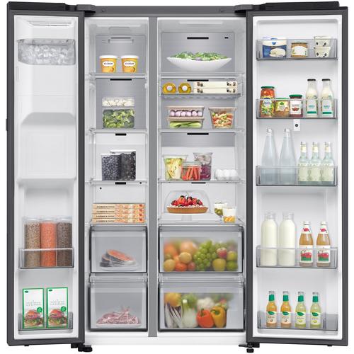 Хладилник Side by side Samsung Family Hub RS90F66BEFEO, 614 л, 21,5