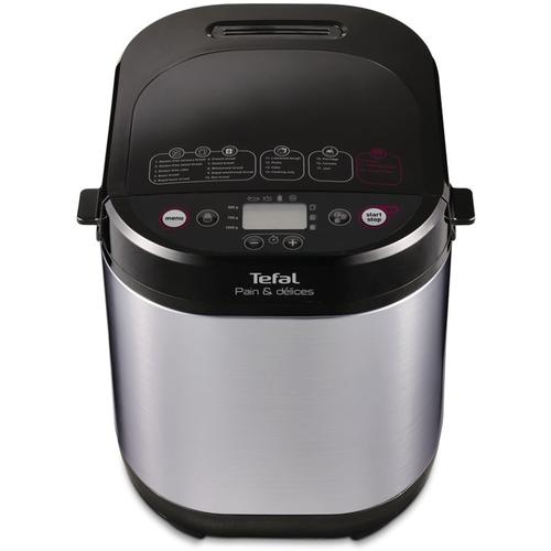 Хлебопекарна Tefal Pain & Délices PF240E38, 700 W, 1000 гр, 20 програми, Черна/Сребриста