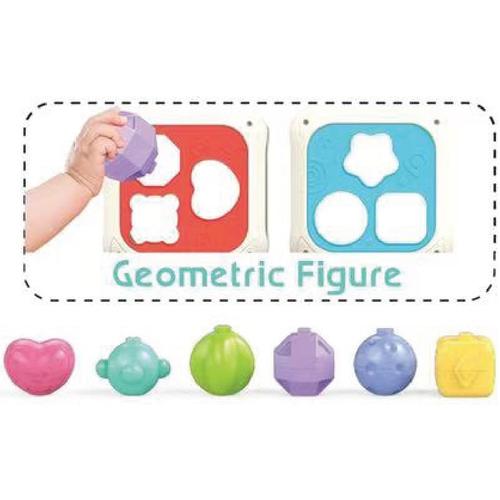 Интерактивна играчка Mappy Cube със занимания 6in1, С форми за сортиране