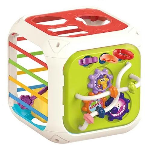 Интерактивна играчка Mappy Cube със занимания 6in1, С форми за сортиране