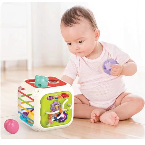 Интерактивна играчка Mappy Cube със занимания 6in1, С форми за сортиране