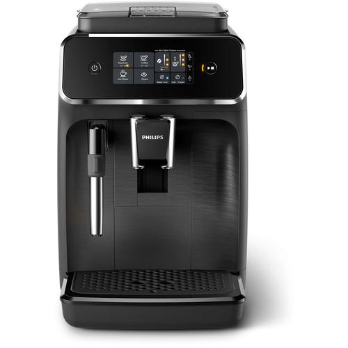 Кафеавтомат Philips EP2220/10, Система за разпенване на мляко, 2 напитки, Филтър AquaClean, 15 бара, Керамична мелничка, Опция за смляно кафе, Черен Кафеавтомат Philips EP2220/10, Система за разпенване на мляко, 2 напитки, Филтър AquaClean, 15 бара, Керамична мелничка, Опция за смляно кафе, Черен