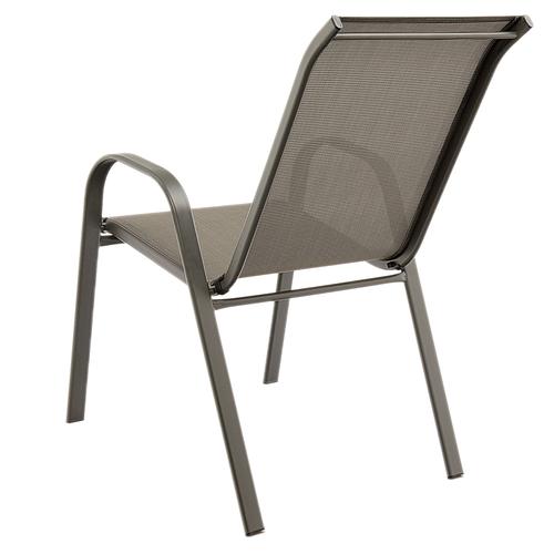 Комплект 4 стола Kring Bruxelles за градина/тераса/балкон, Метални, Сиви, 72.5 x 55.5 92.5 cм