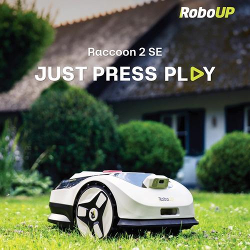 Косачка робот RoboUp Racoon 2 SE, Без ограничителен кабел и антена, до 600 м2, Автоматично разпознаване на тревата, Приложение, Допълнителни 24 броя ножчета Косачка робот RoboUp Racoon 2 SE, Без ограничителен кабел и антена, до 600 м2, Автоматично разпознаване на тревата, Приложение, Допълнителни 24 броя ножчета
