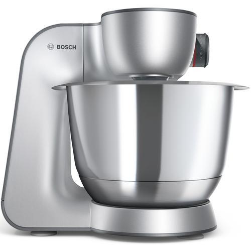 Кухненски робот Bosch MUM58364, 1000 W, купа 3,9 л, блендер, кълцалка, резачка за кубчета, 7 скорости, 3D планетарно смесване, сив