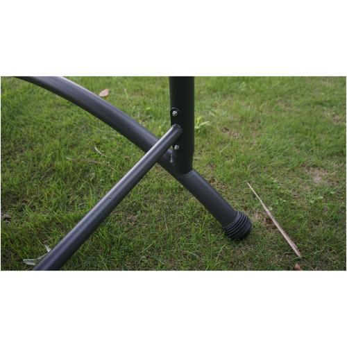 Люлка с регулируема облегалка за градина/тераса Kring Alfta, 3 места, Размери 193х132х178 см, Антрацит