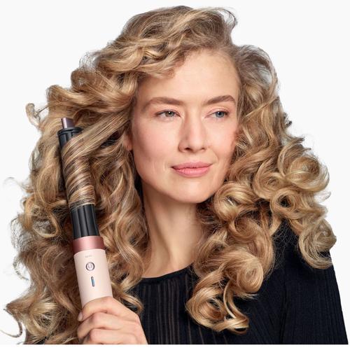 Маша за коса Dyson HS09 Airwrap Co-anda2x, За изправяне и вълнисти къдрици(Ceramic Pink, Rose Gold)