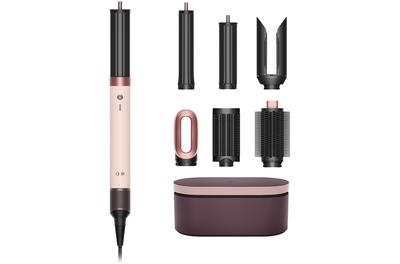 Маша за коса Dyson HS09 Airwrap Co-anda2x, За изправяне и вълнисти къдрици(Ceramic Pink, Rose Gold)
