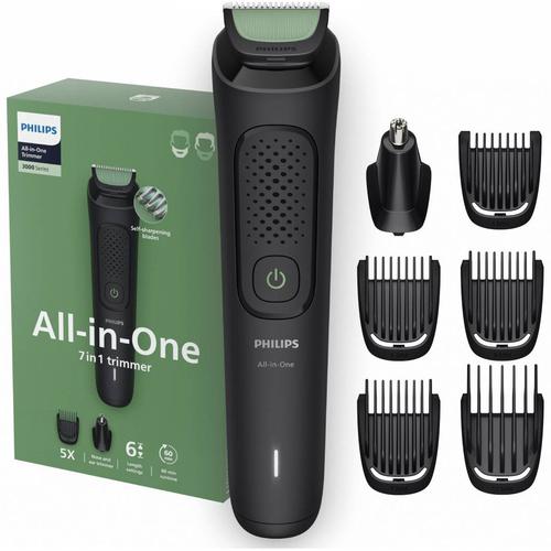 Машинка за подстригване 7in1 PHILIPS All-in-One MG3920/15, Aвтономност 60 мин, 6 настройки за дължина: 0,5-12 мм, Приставка за нос и уши, Гребени за брада и коса