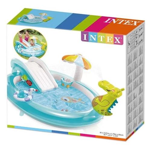 Надуваем басейн Intex - Gator Play Center, 201 x 170 x 84 см