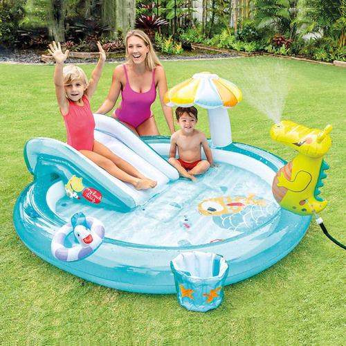 Надуваем басейн Intex - Gator Play Center, 201 x 170 x 84 см