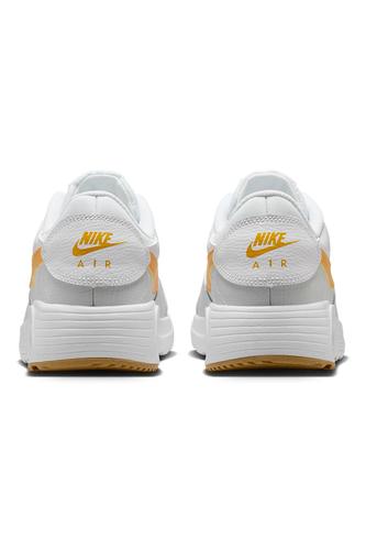 Nike, Спортни обувки Air Max с кожа, Бял/Светло сив/Оранжев Nike, Спортни обувки Air Max с кожа, Бял/Светло сив/Оранжев