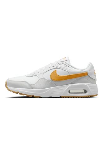 Nike, Спортни обувки Air Max с кожа, Бял/Светло сив/Оранжев