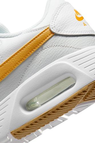Nike, Спортни обувки Air Max с кожа, Бял/Светло сив/Оранжев Nike, Спортни обувки Air Max с кожа, Бял/Светло сив/Оранжев
