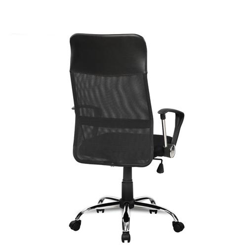 Офис стол Kring Fit, Ергономичен, Мрежа, Регулируема височина, Механизъм за накланяне, Черен