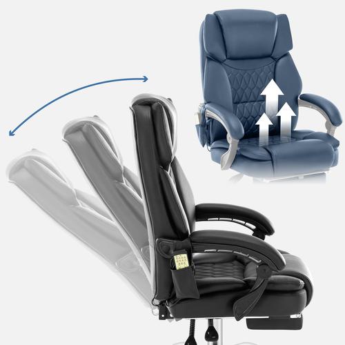 Офис стол Mark Adler Boss 6.0, Поставка за крака, Въртене на 360°, черен, 120 cm