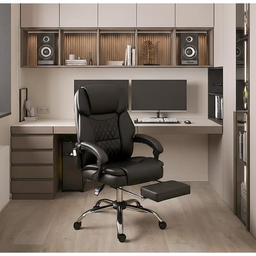 Офис стол Mark Adler Boss 6.0, Поставка за крака, Въртене на 360°, черен, 120 cm