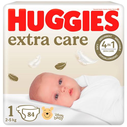 Пелени Huggies Extra Care 1 Mega, 2-5 кг, 84 броя