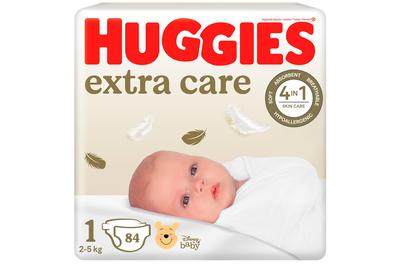 Пелени Huggies Extra Care 1 Mega, 2-5 кг, 84 броя