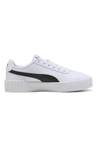 Puma, Кожени спортни обувки Carina 3.0 с еко кожа, Бял, Черен, 5 Puma, Кожени спортни обувки Carina 3.0 с еко кожа, Бял, Черен, 5