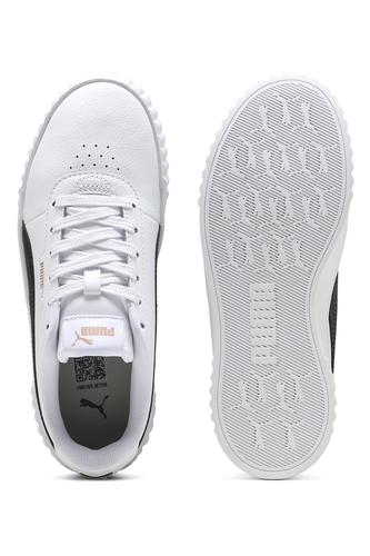 Puma, Кожени спортни обувки Carina 3.0 с еко кожа, Бял, Черен, 5 Puma, Кожени спортни обувки Carina 3.0 с еко кожа, Бял, Черен, 5