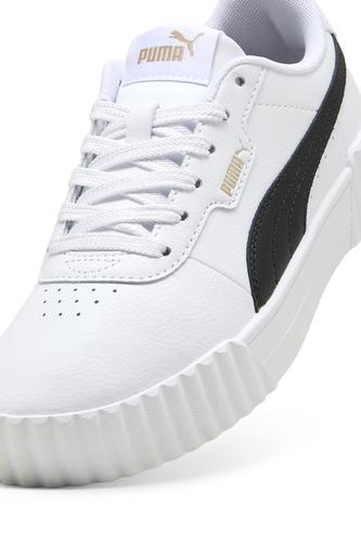 Puma, Кожени спортни обувки Carina 3.0 с еко кожа, Бял, Черен, 5 Puma, Кожени спортни обувки Carina 3.0 с еко кожа, Бял, Черен, 5