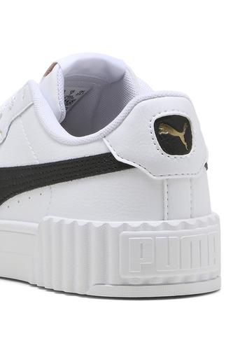 Puma, Кожени спортни обувки Carina 3.0 с еко кожа, Бял, Черен, 5 Puma, Кожени спортни обувки Carina 3.0 с еко кожа, Бял, Черен, 5