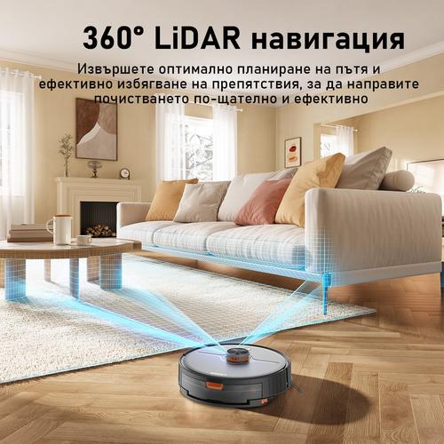 Робот прахосмукачка Nadaly D200, 4000 Pa, Навигационен лазер LSD, контролиран от приложение, 200 мин. автономия, WiFi-Alexa контрол, интелигентна памет, самозареждащ се, 310 ml контейнер за прах, 250 ml контейнер за вода, черен Робот прахосмукачка Nadaly D200, 4000 Pa, Навигационен лазер LSD, контролиран от приложение, 200 мин. автономия, WiFi-Alexa контрол, интелигентна памет, самозареждащ се, 310 ml контейнер за прах, 250 ml контейнер за вода, черен