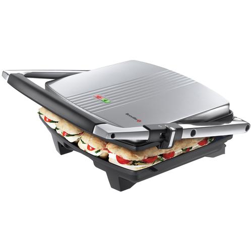 Сандвич тостер Breville Panini Large VST026X-01, 2000 W, Капацитет 4 сандвича, Незалепващи плочи, Черен/Инокс Сандвич тостер Breville Panini Large VST026X-01, 2000 W, Капацитет 4 сандвича, Незалепващи плочи, Черен/Инокс