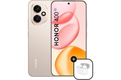 Смартфон HONOR 400, Dual SIM, 8GB RAM, 512GB ROM, Desert Gold + Слушалки HONOR Choice Earbuds X7e Active
