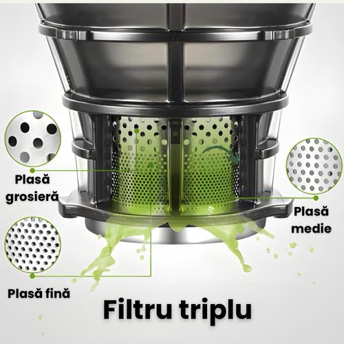 Сокоизстисквачка за плодове и зеленчуци COOK-IT Slowjuicer XL чрез студено пресоване, Мощност 250W, Шпиндел с охлюв, Антикапкова, Антиокислителна, 1L резервоар за сок - 900 ml резервоар за пулпа, Запазва витамини и минерали, Черен Сокоизстисквачка за плодове и зеленчуци COOK-IT Slowjuicer XL чрез студено пресоване, Мощност 250W, Шпиндел с охлюв, Антикапкова, Антиокислителна, 1L резервоар за сок - 900 ml резервоар за пулпа, Запазва витамини и минерали, Черен