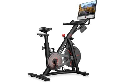 Спининг байк YESOUL Spinning Bike G1M Plus, Дисплей 21.5", Магнитно съпротивление, Мобилно приложение, Черен