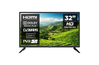 Телевизор Kiano SlimTV 32" | 81,3 см (32 инча) | 1366 x 768 пиксела | LED | DVB-T2/S2