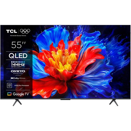 Телевизор TCL QLED 55P8K, 55" (139 см), Smart Google TV, 4K Ultra HD, 100Hz, Клас F (Модел 2025)