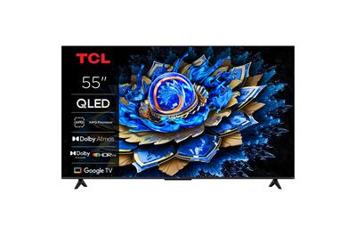 Телевизор TCL QLED 55T69C, 55" (139 см), Smart Google TV, 4K Ultra HD, Клас F