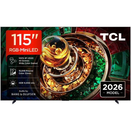 Телевизор TCL RGB-MiniLed 115RM9L, 115" (292 см), Smart Google TV, 4K Ultra HD, 144Hz, Клас D (Модел 2026)