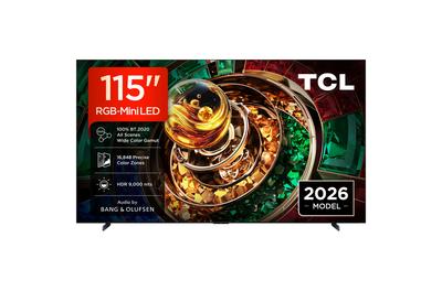 Телевизор TCL RGB-MiniLed 115RM9L, 115" (292 см), Smart Google TV, 4K Ultra HD, 144Hz, Клас D (Модел 2026)
