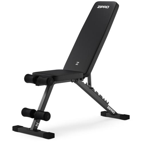 Тренажорна маса Zipro Stride, регулируема, максимално тегло 110 кг, преса за крака, черна
