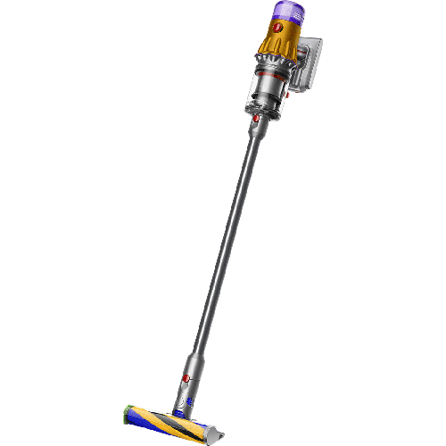 Вертикална прахосмукачка Dyson V12 Slim Detect Absolute 2023 448884-01, 545 W, 0.35 л, 60 мин автономия, осветление, 3 режима на почистване, черно/жълто